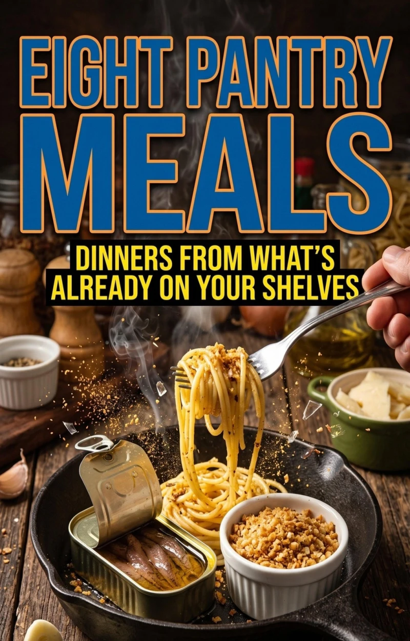 Portada: Eight Pantry Meals