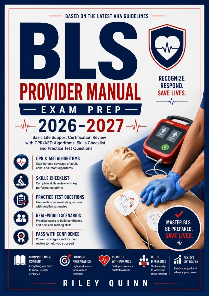 Portada: BLS Provider Manual Exam Prep 2026-2027