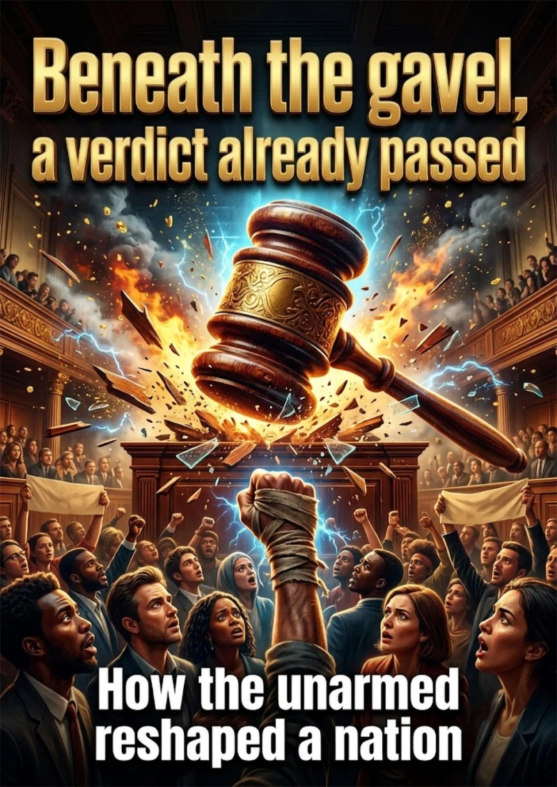 Portada: Beneath the gavel, a verdict already passed