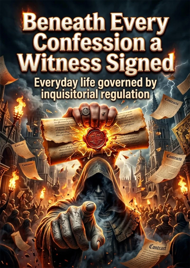 Portada: Beneath Every Confession a Witness Signed
