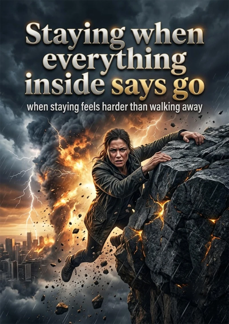 Portada: Staying when everything inside says go