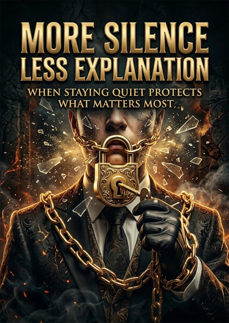 Portada: More silence less explanation
