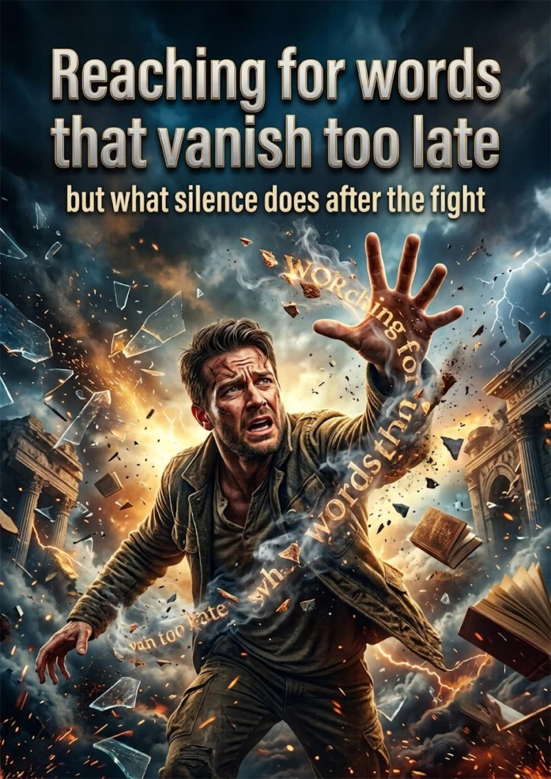 Portada: Reaching for words that vanish too late