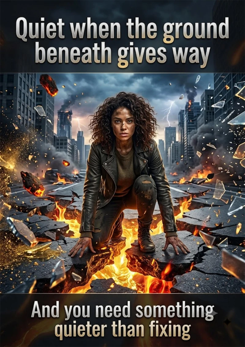 Portada: Quiet when the ground beneath gives way