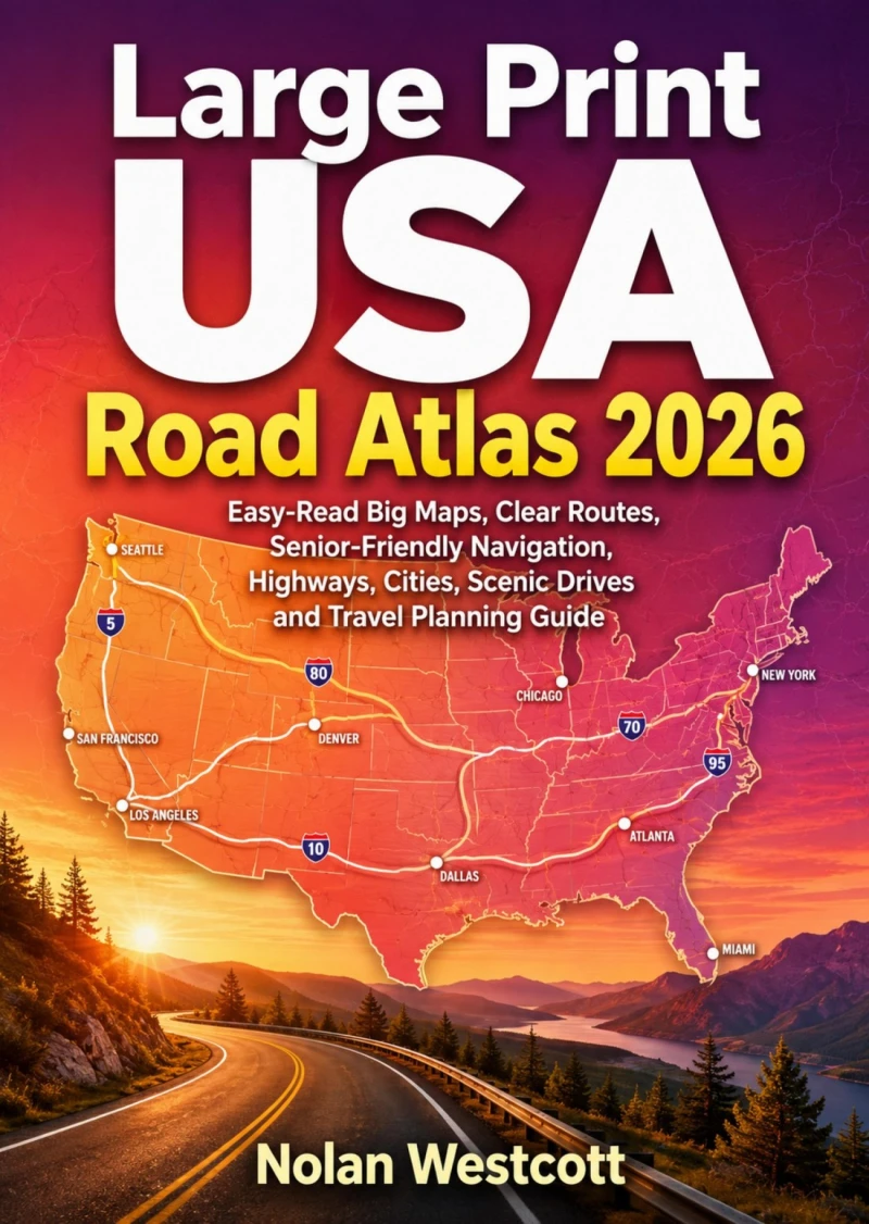 Portada: Large Print USA Road Atlas 2026