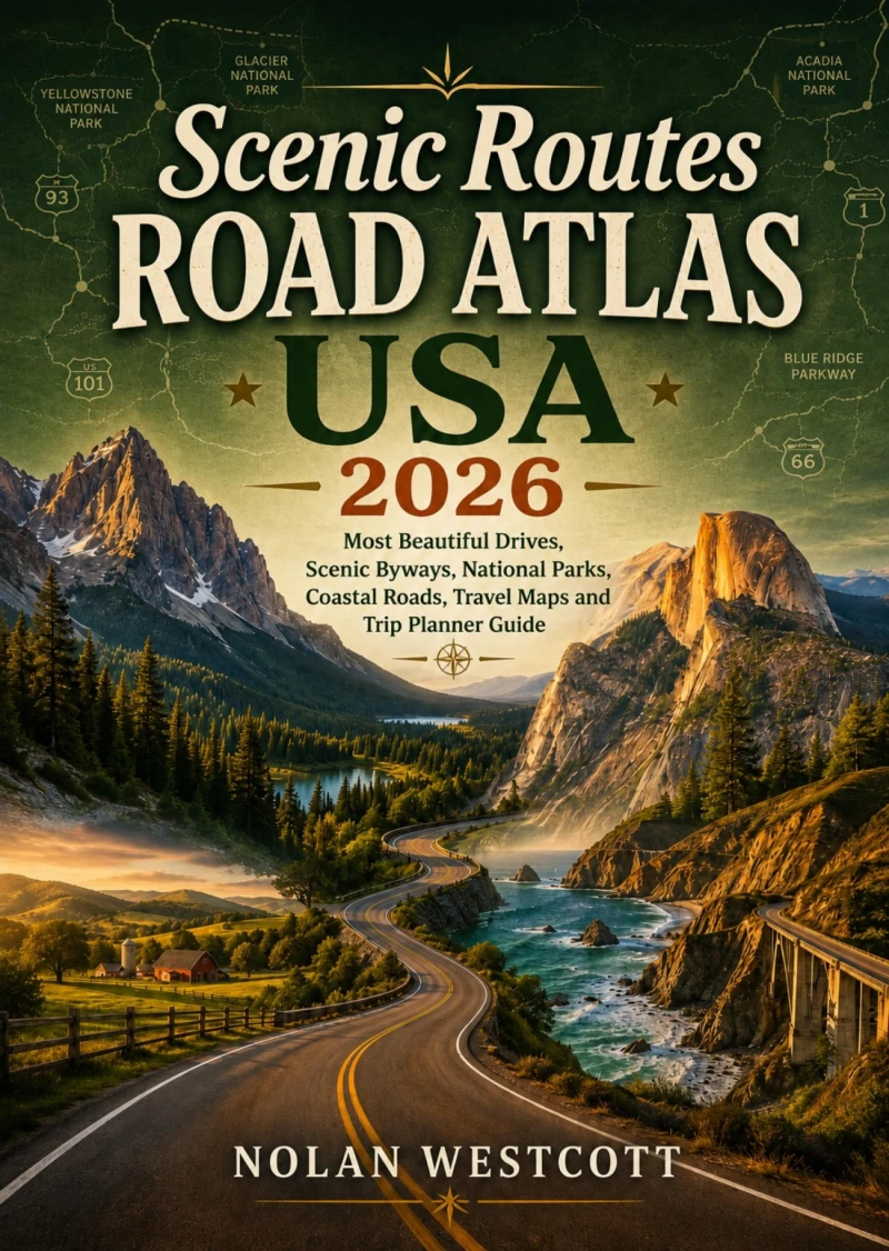 Portada: Scenic Routes Road Atlas USA 2026