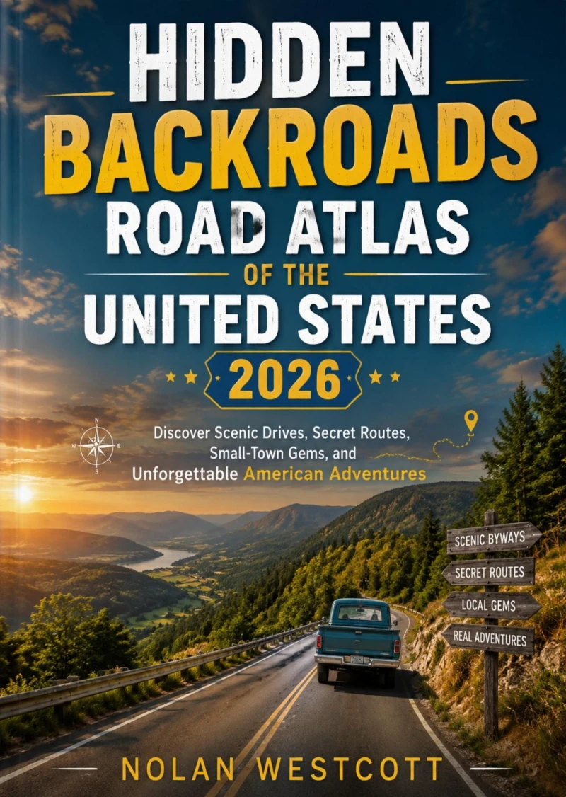 Portada: Hidden Backroads Road Atlas of  the United States 2026