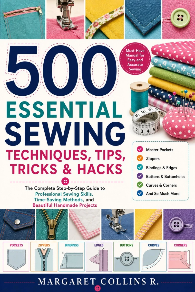 Portada: 500 Essential Sewing Techniques, Tips, Tricks & Hacks