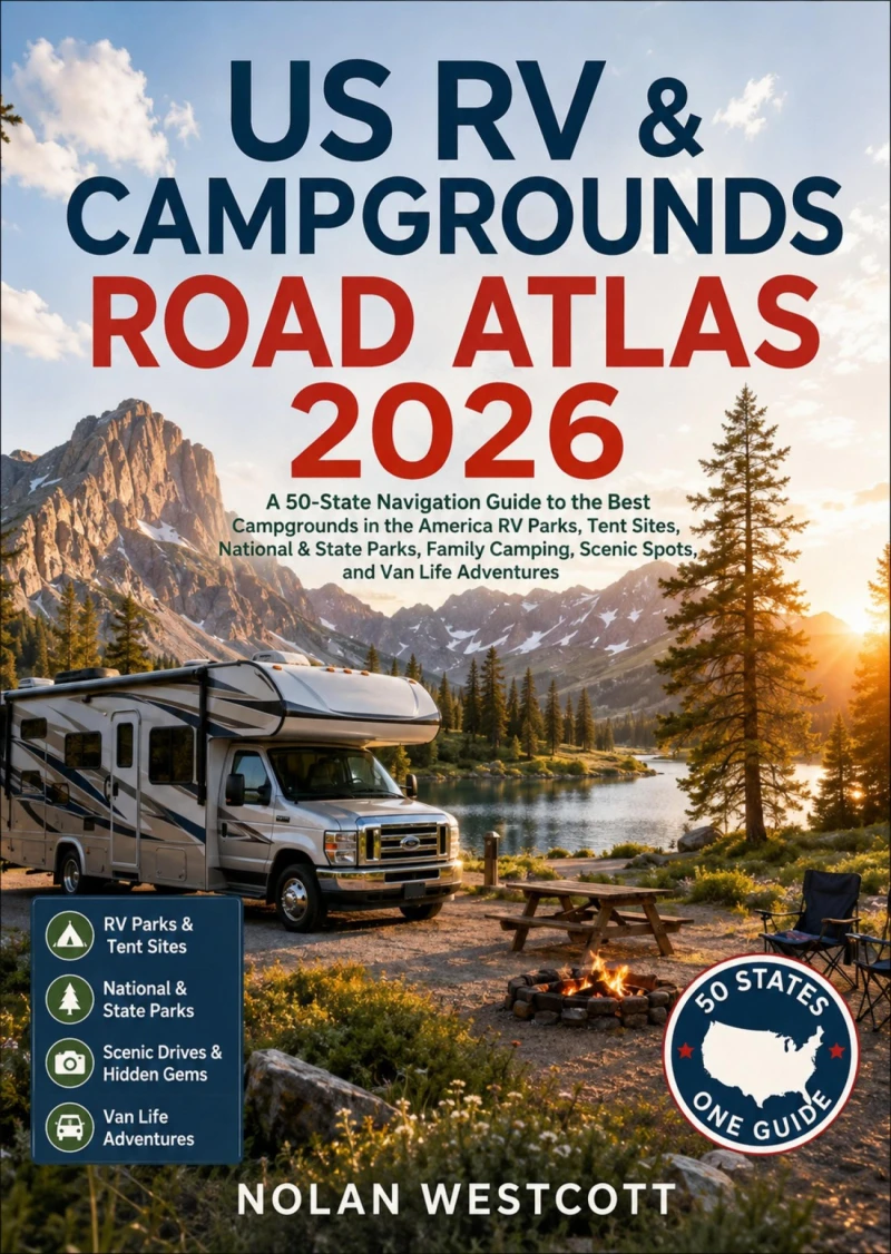 Portada: US RV & Campgrounds Road Atlas 2026