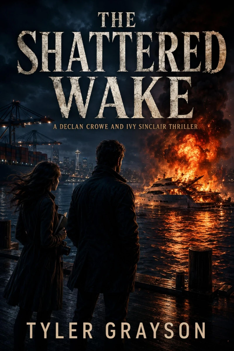 Portada: The Shattered Wake — A Declan Crowe and Ivy Sinclair Thriller