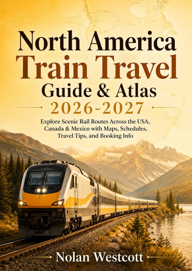 Portada: North America Train Travel Guide & Atlas 2026-2027