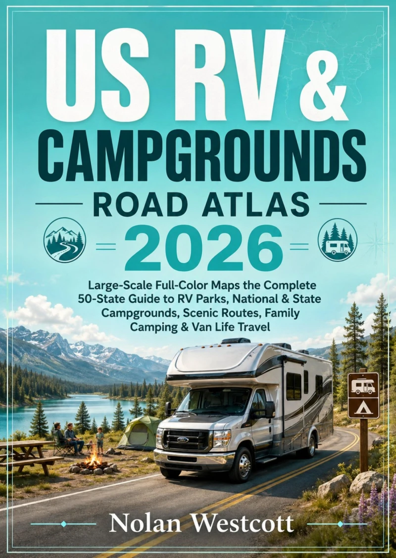 Portada: US RV & Campgrounds Road Atlas 2026