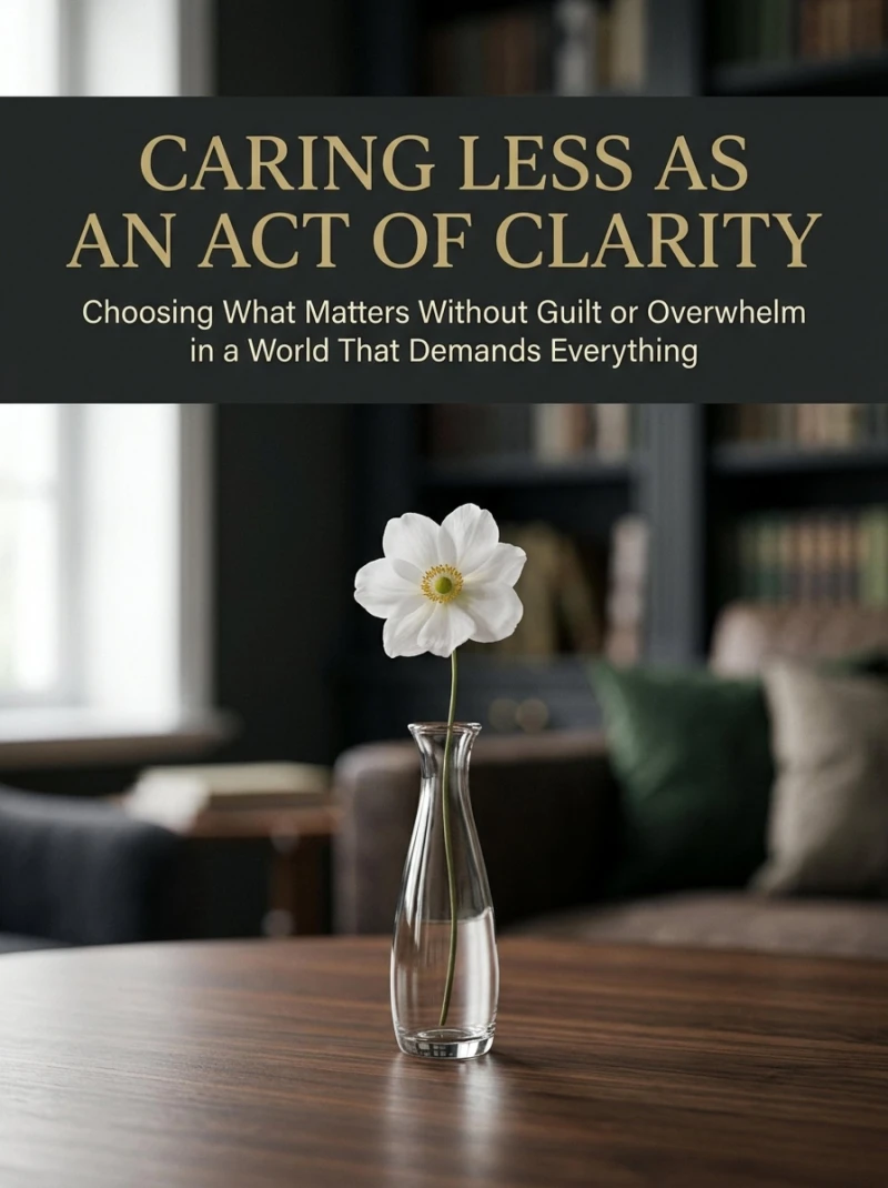 Portada: Caring Less as an Act of Clarity