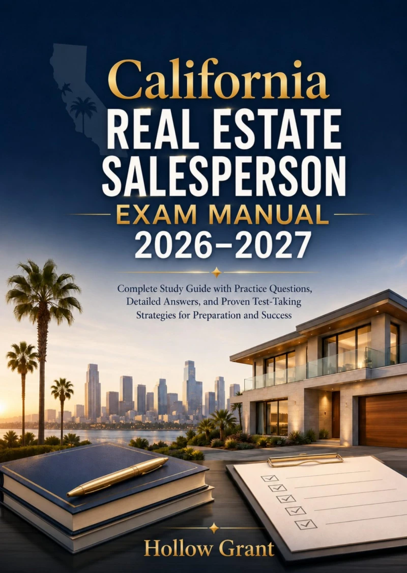 Portada: California Real Estate Salesperson Exam Manual 2026–2027