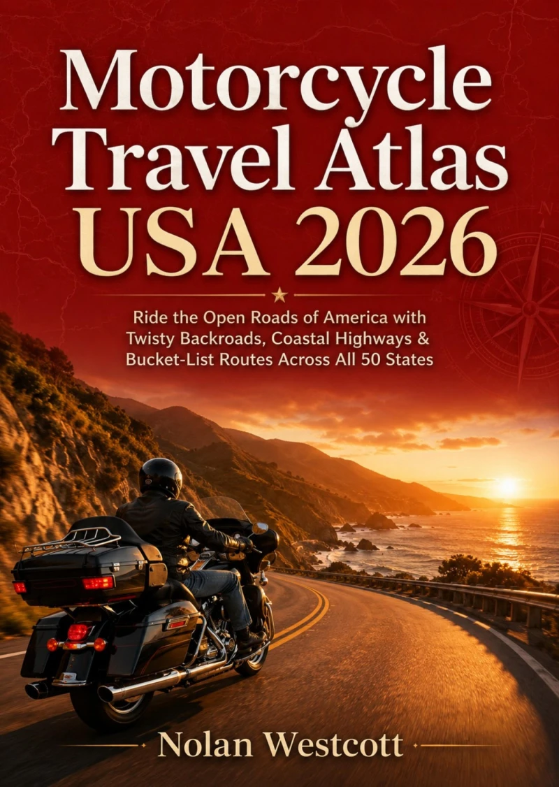 Portada: Motorcycle Travel Atlas USA 2026