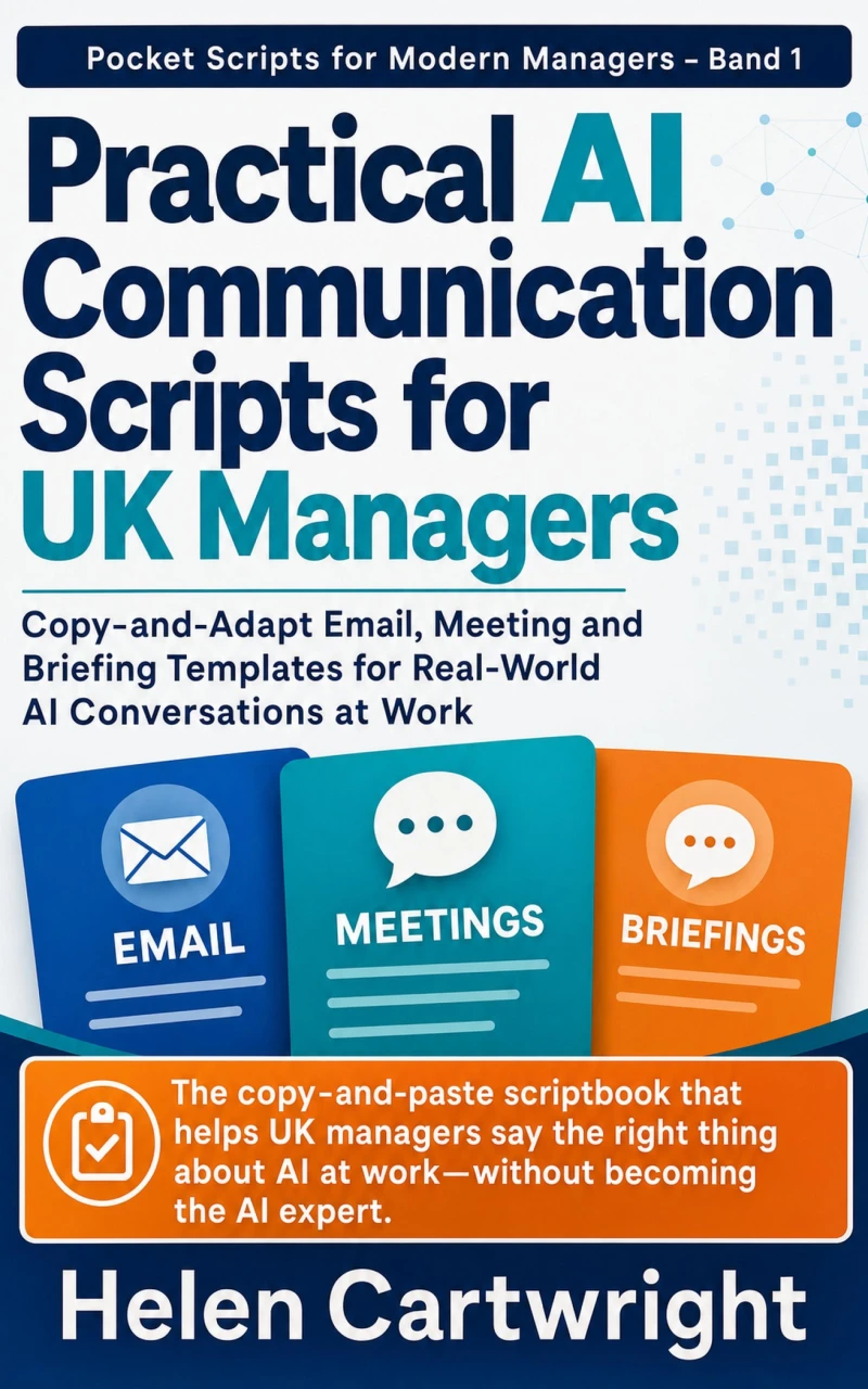 Portada: Practical AI Communication Scripts for UK Managers