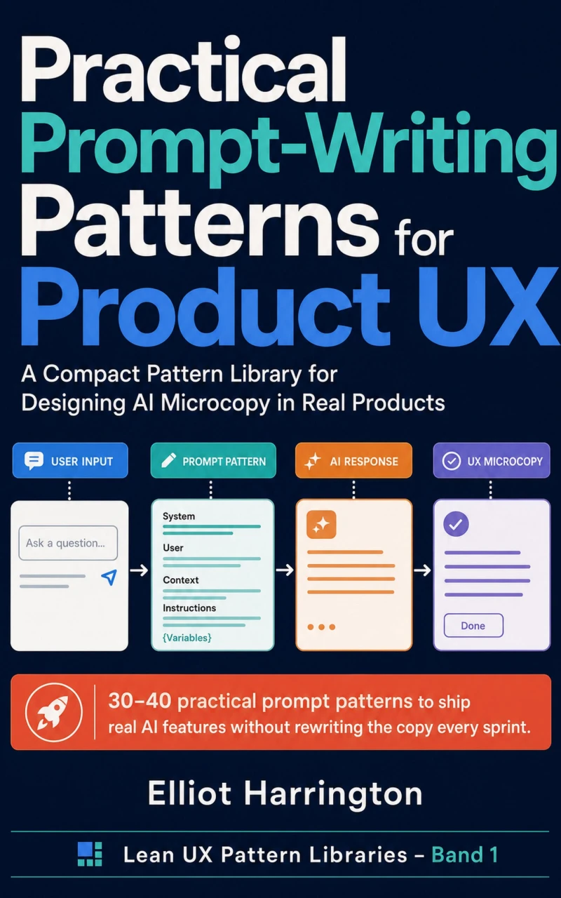 Portada: Practical Prompt-Writing Patterns for Product UX