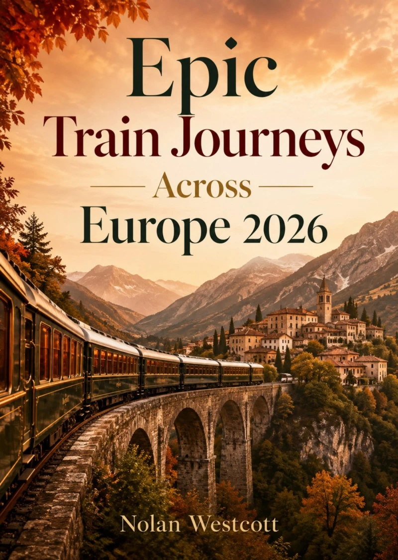 Portada: Epic Train Journeys Across Europe 2026