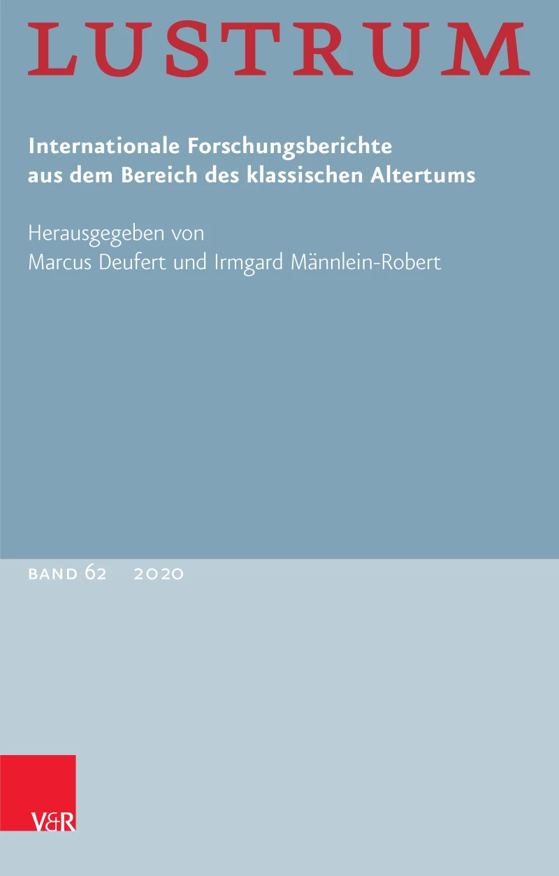 Portada: Lustrum Band 62 – 2020