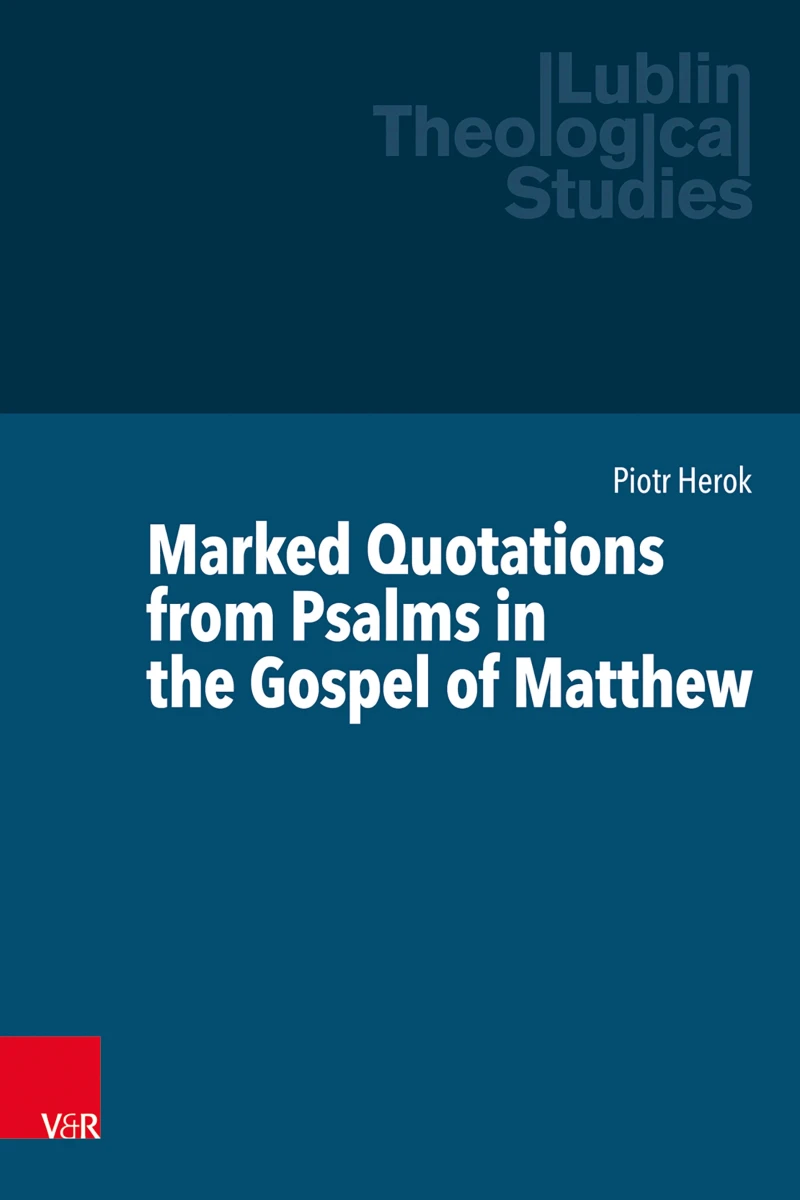 Portada: Marked Quotations from Psalms in the Gospel of Matthew