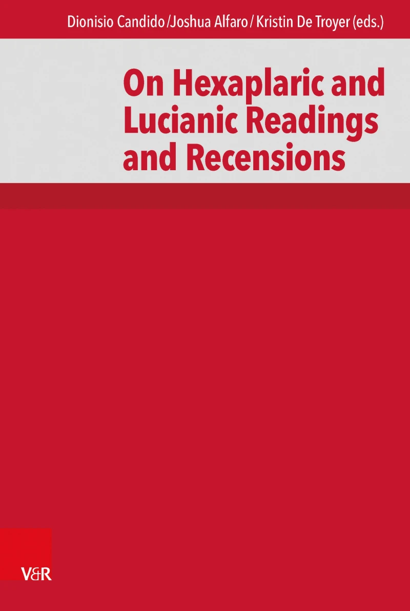 Portada: On Hexaplaric and Lucianic Readings and Recensions