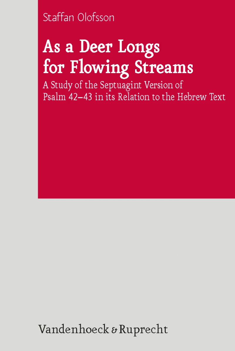 Portada: As a Deer Longs for Flowing Streams