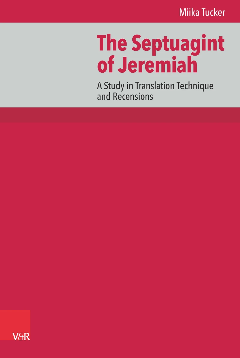 Portada: The Septuagint of Jeremiah