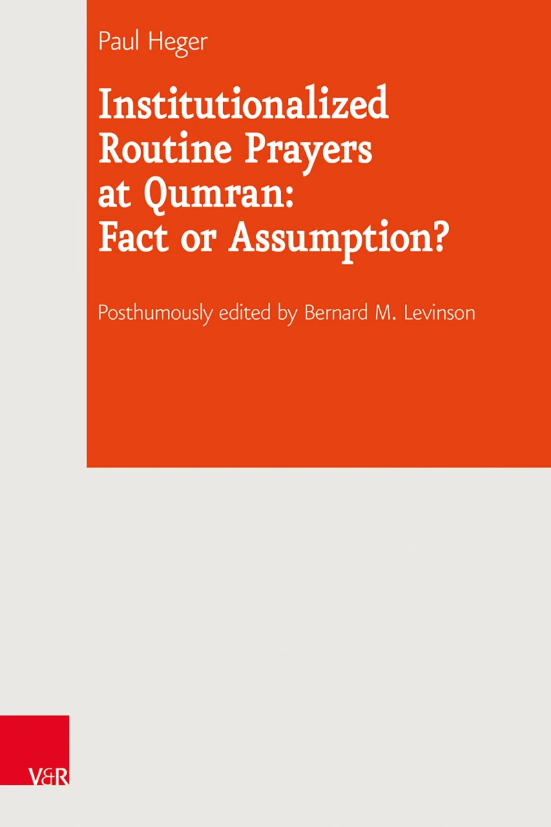 Portada: Institutionalized Routine Prayers at Qumran: Fact or Assumption?