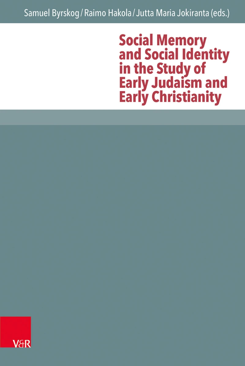 Portada: Social Memory and Social Identity in the Study of Early Judaism and Early Christianity