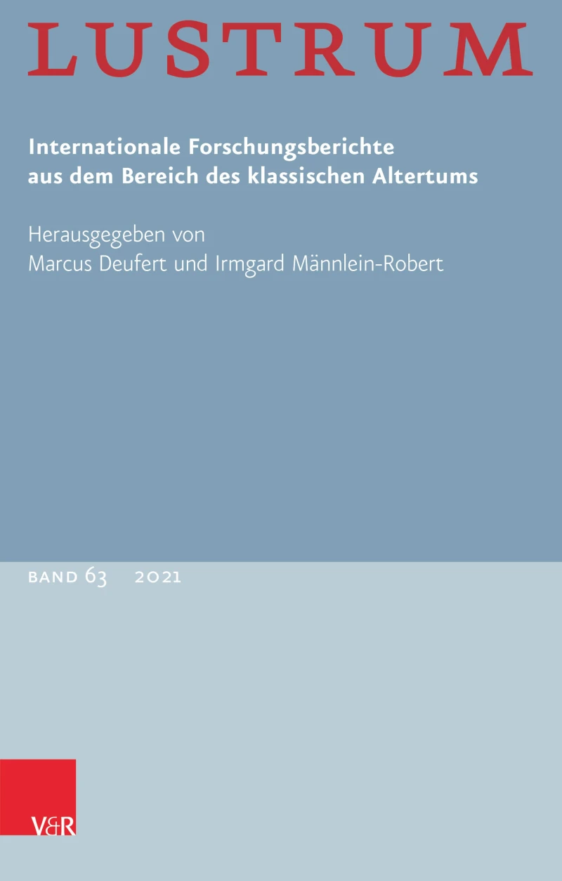 Portada: Lustrum Band 63 – 2021