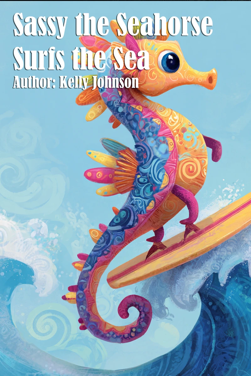 Portada: Sassy the Seahorse Surfs the Sea