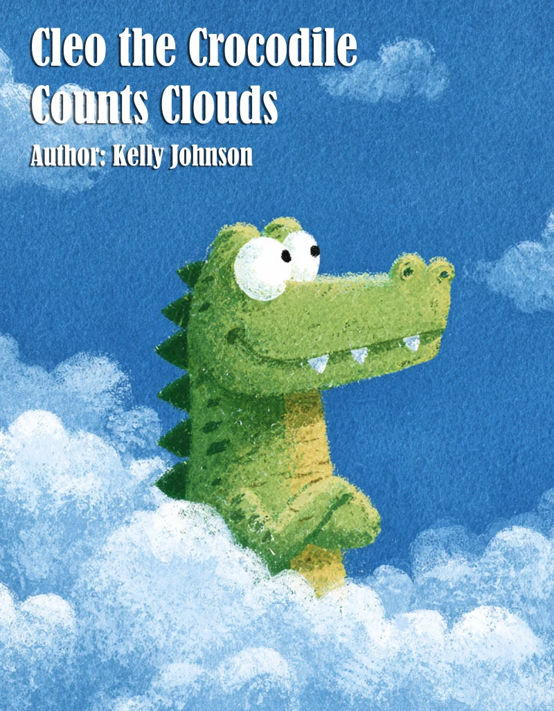 Portada: Cleo the Crocodile Counts Clouds
