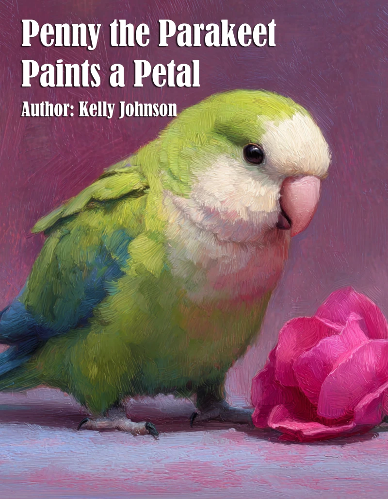 Portada: Penny the Parakeet Paints a Petal