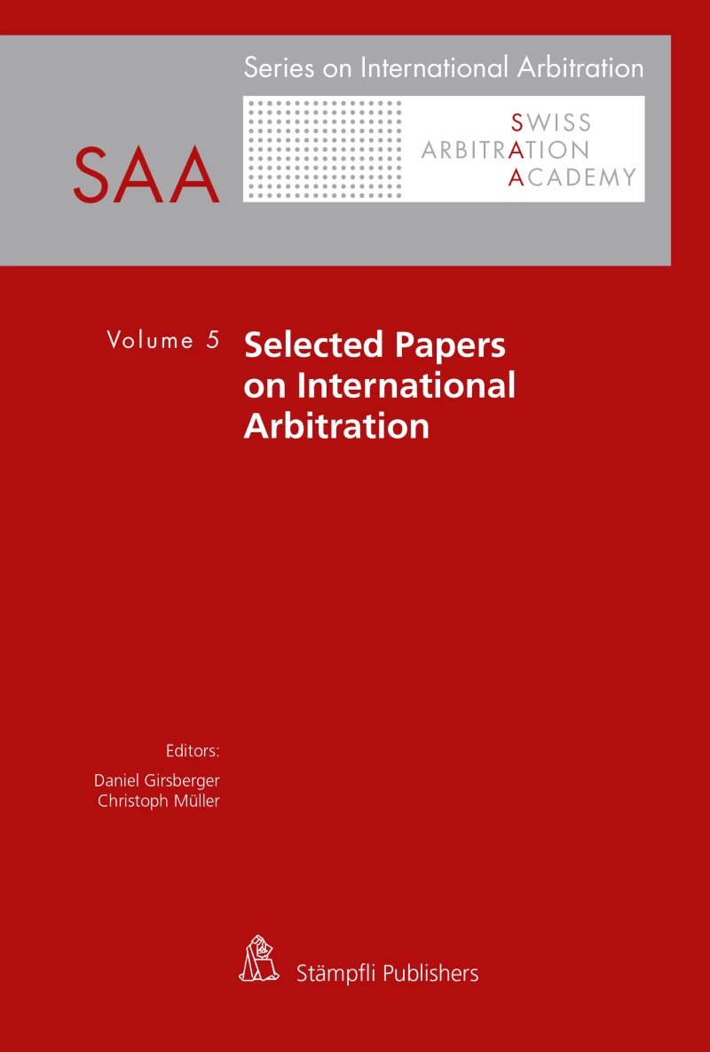 Portada: Selected Papers on International Arbitration