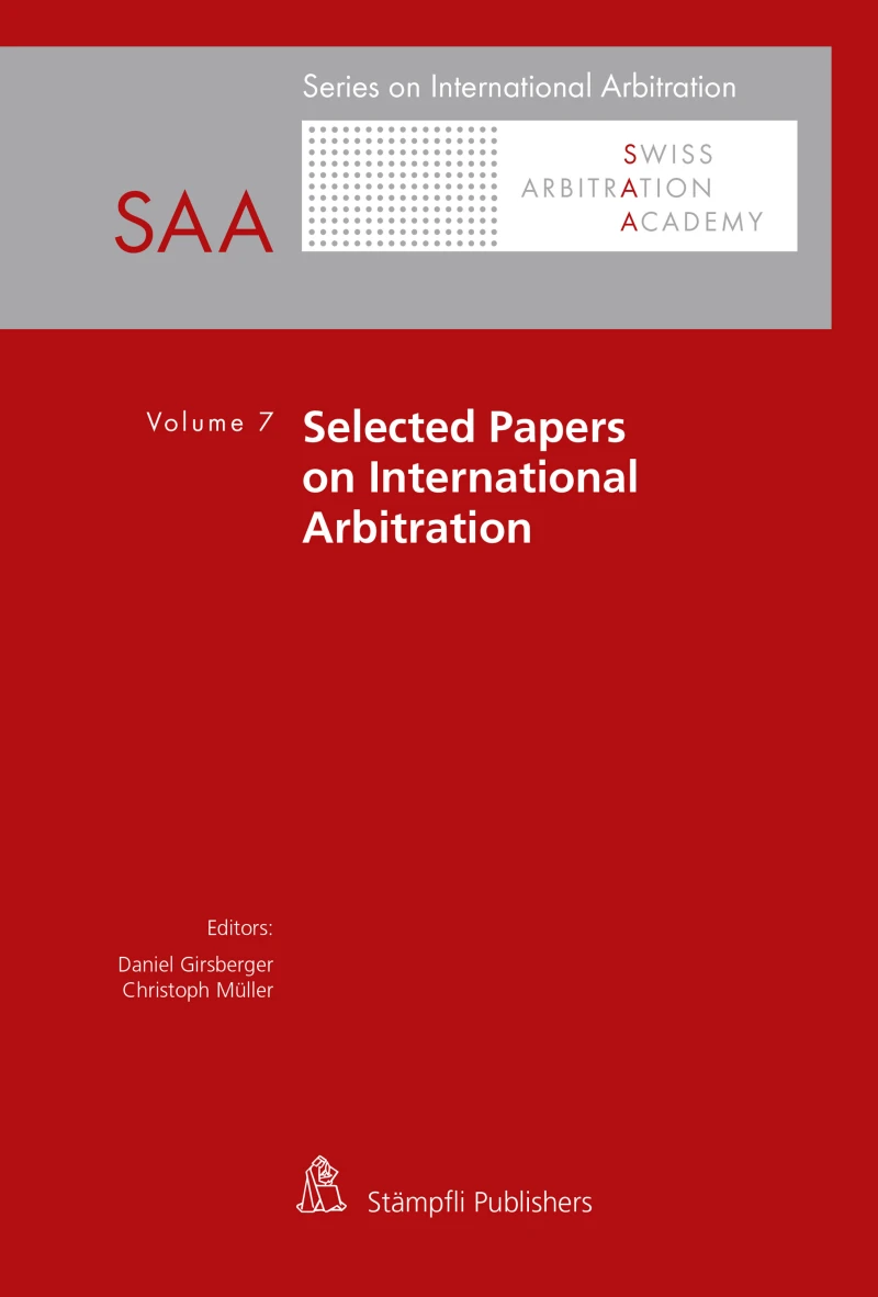 Portada: Selected Papers on International Arbitration