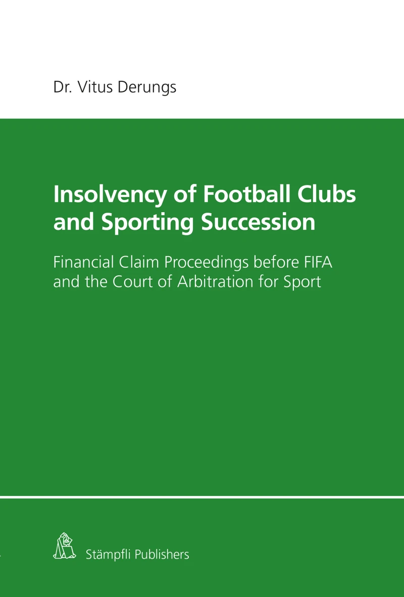 Portada: Insolvency of Football Clubs and Sporting Succession