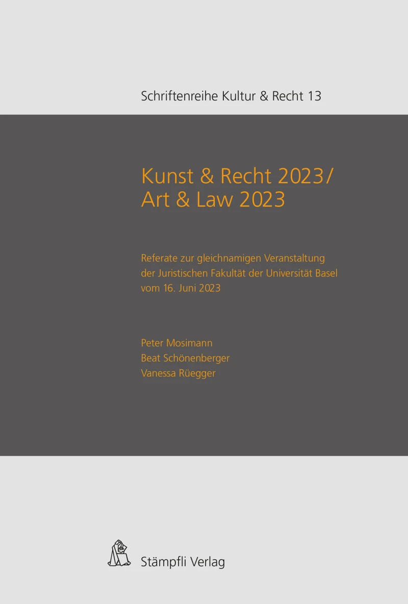 Portada: Kunst & Recht 2023 / Art & Law 2023