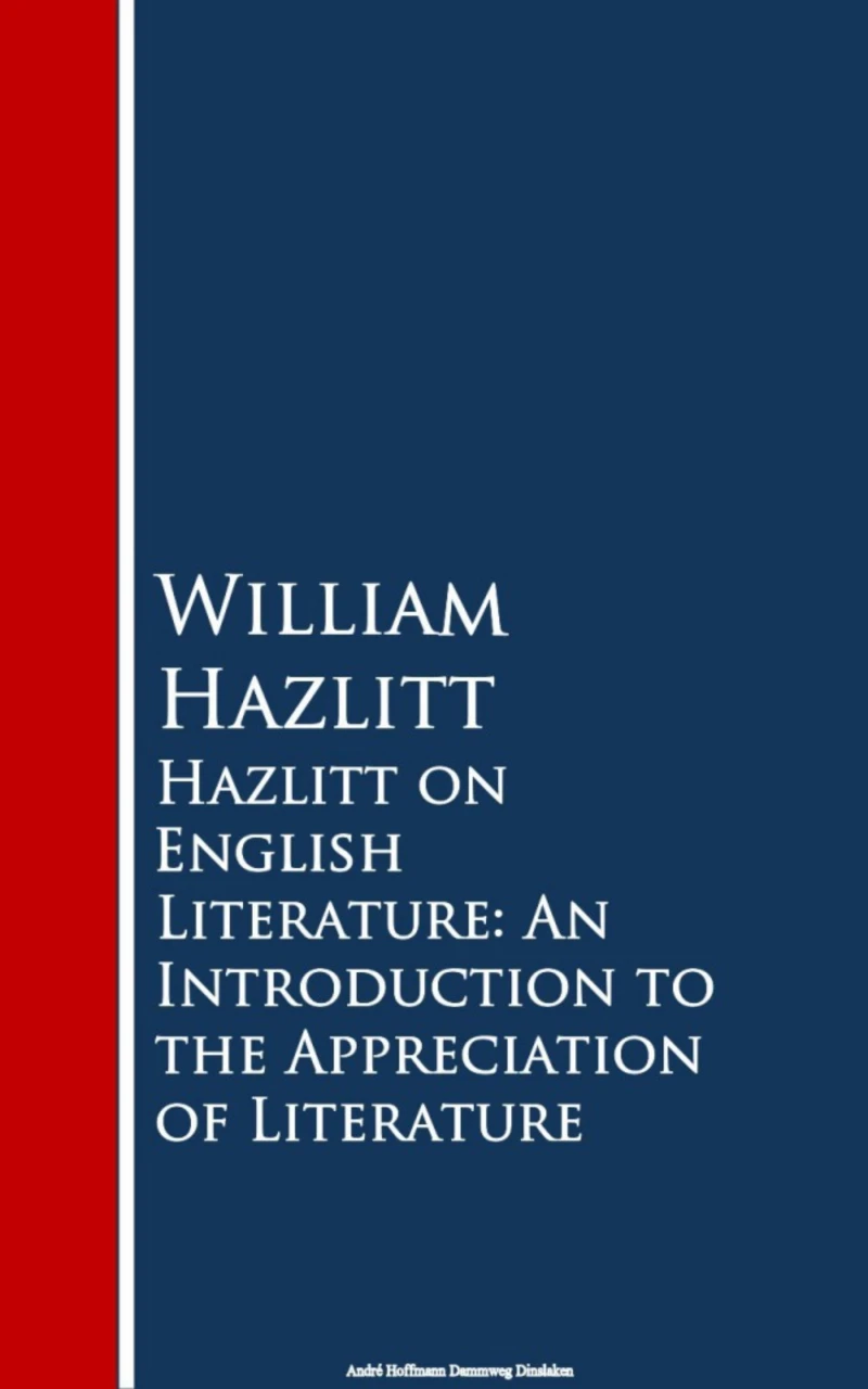 Portada: Hazlitt on English Literature