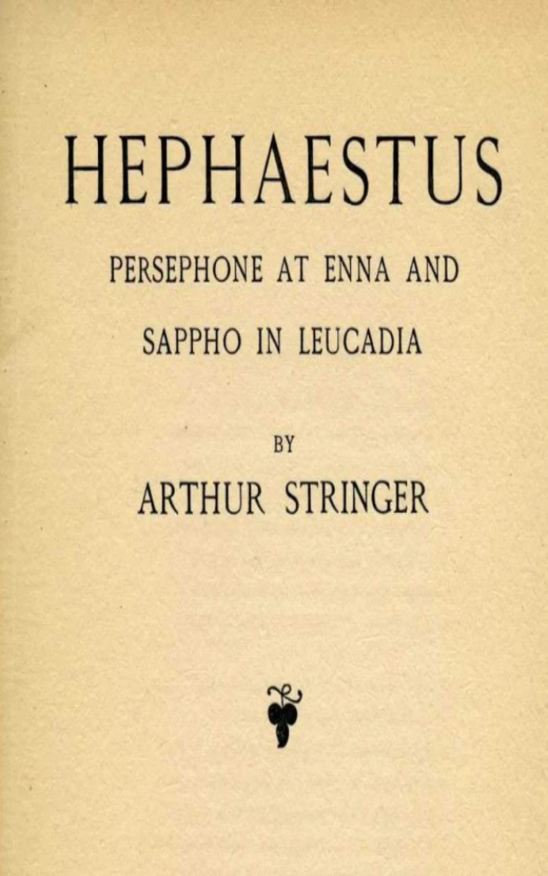 Portada: Hephaestus, Persephone at Enna and Sappho in Leucadia
