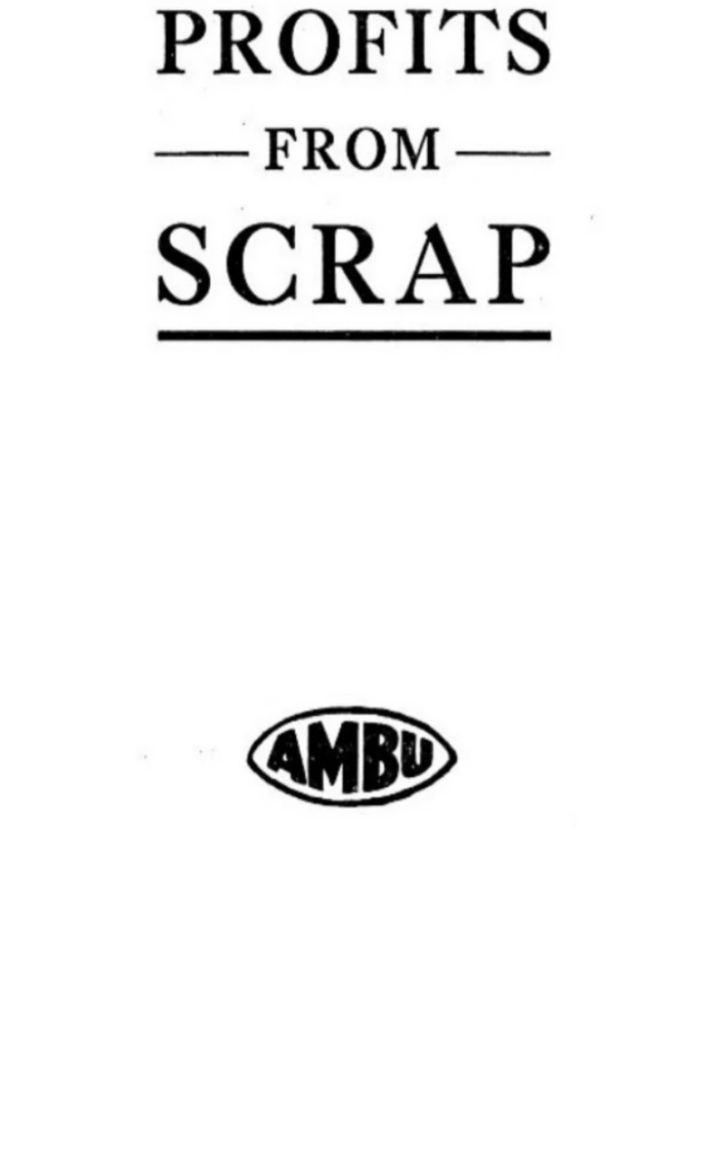 Portada: Profits from scrap