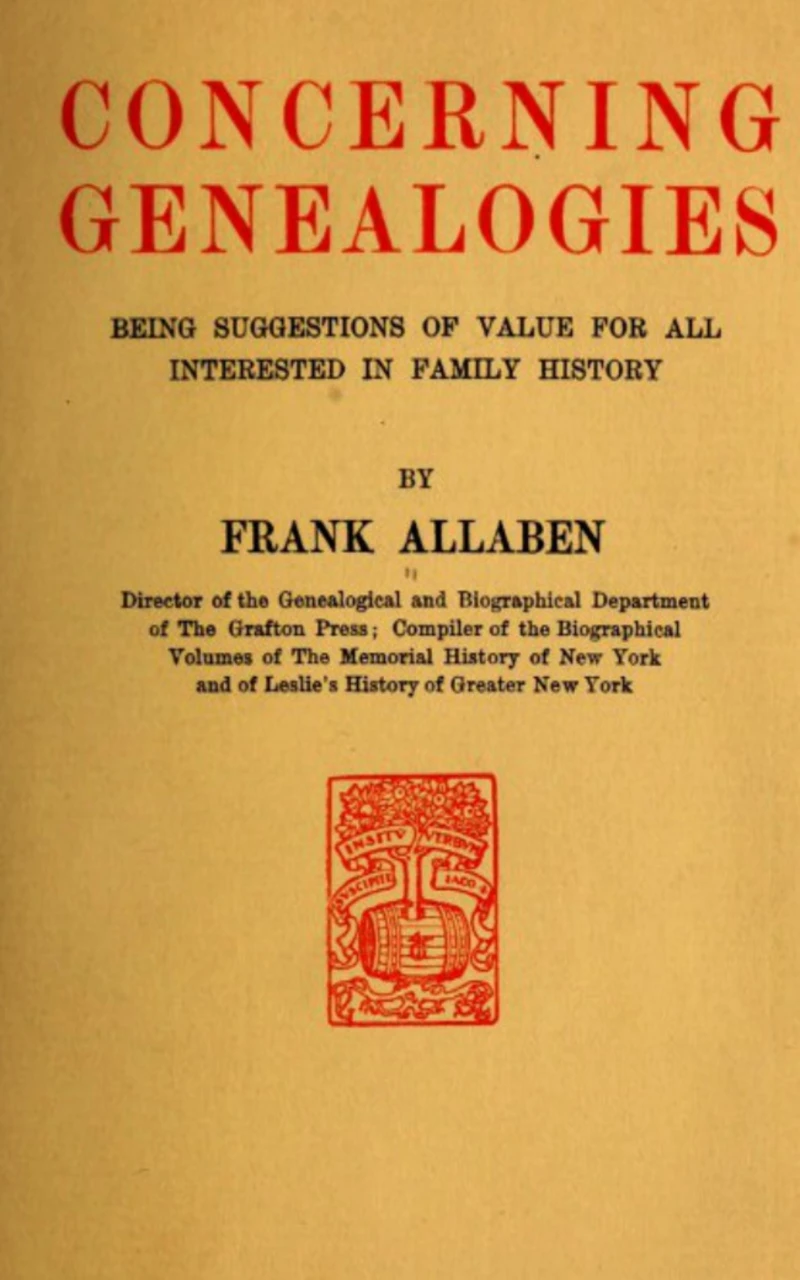 Portada: Concerning Genealogies