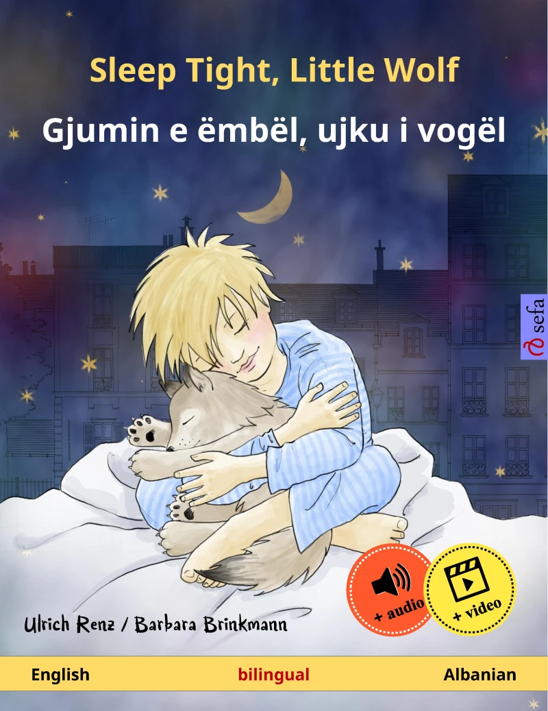 Portada: Sleep Tight, Little Wolf – Gjumin e ëmbël, ujku i vogël (English – Albanian)