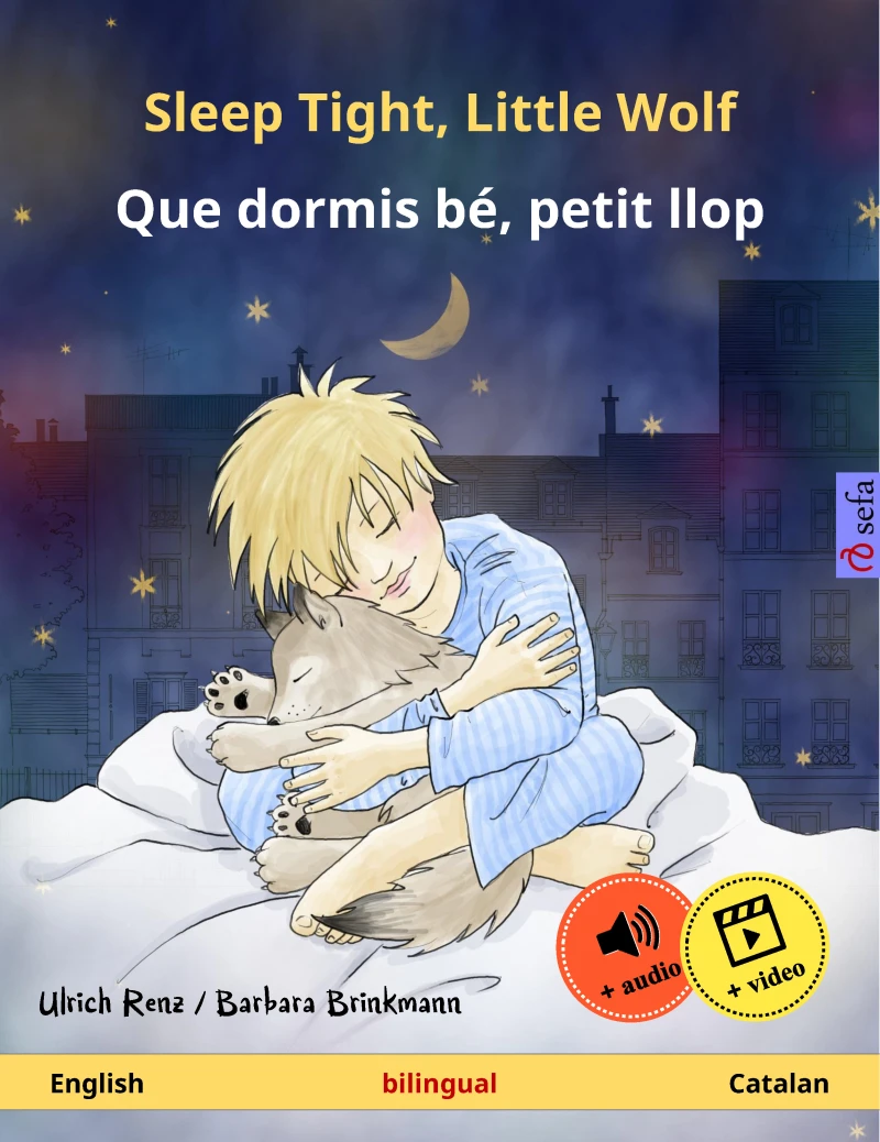 Portada: Sleep Tight, Little Wolf – Que dormis bé, petit llop (English – Catalan)