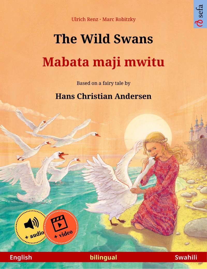 Portada: The Wild Swans – Mabata maji mwitu (English – Swahili)
