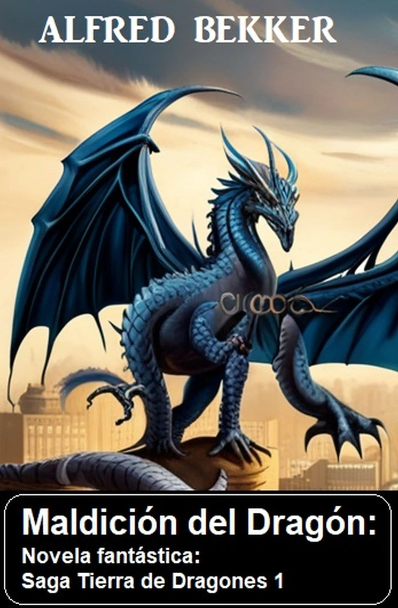 Portada: Maldición del Dragón: Novela fantástica: Saga Tierra de Dragones 1