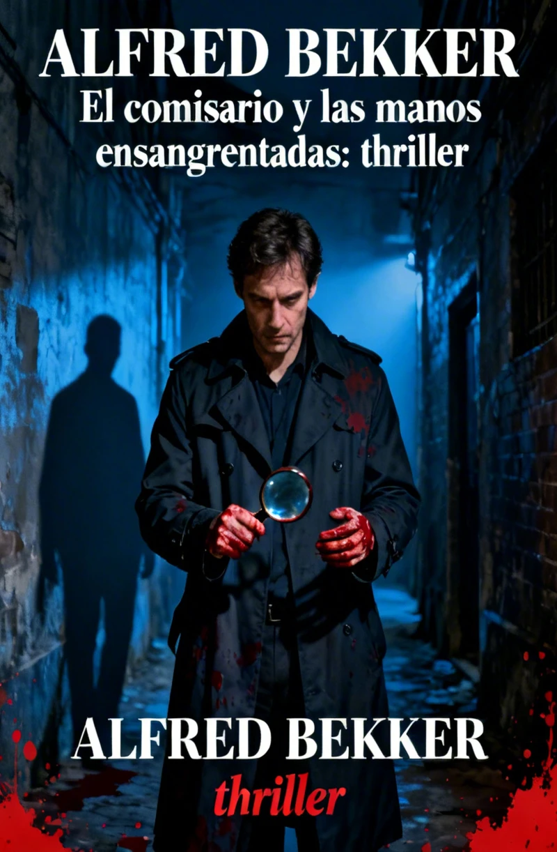 Portada: El comisario y las manos ensangrentadas: thriller