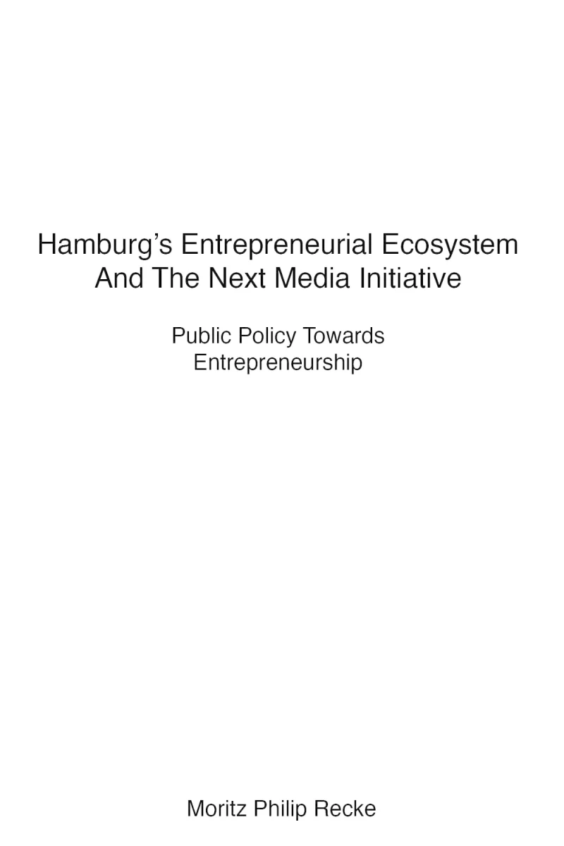 Portada: Hamburg's Entrepreneurial Ecosystem And The Next Media Initiative