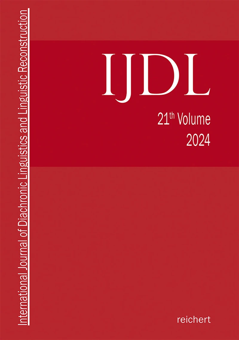 Portada: International Journal of Diachronic Linguistics and Linguistic Reconstruction