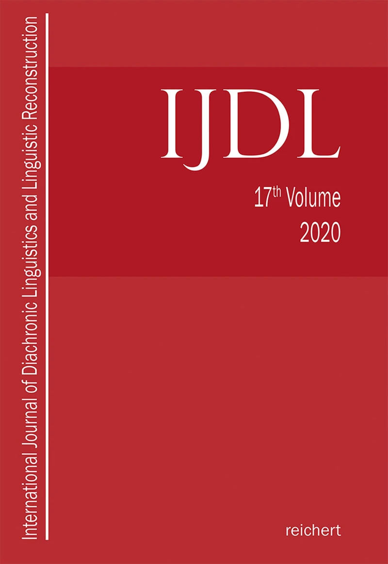 Portada: International Journal of Diachronic Linguistics and Linguistic Reconstruction