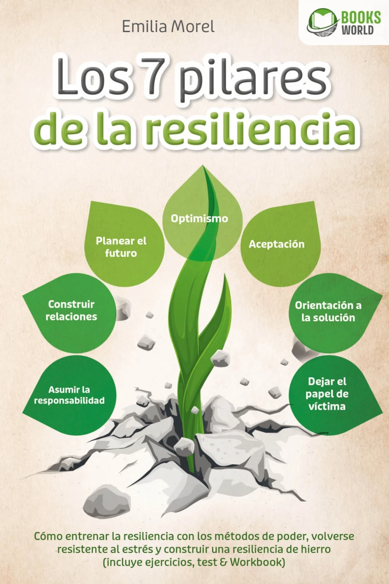 Portada: Los 7 pilares de la resiliencia: Cómo entrenar la resiliencia con los métodos de poder, volverse resistente al estrés y construir una resiliencia de hierro (incluye ejercicios, test & Workbook)